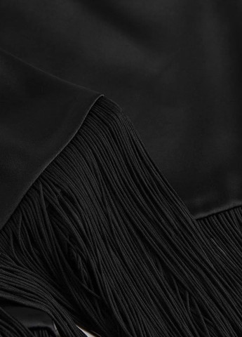 Черное повседневный платье с открытой спиной H&M однотонное