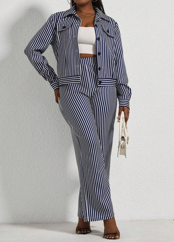 Костюм (куртка-рубашка, брюки) SHEIN (341484872)