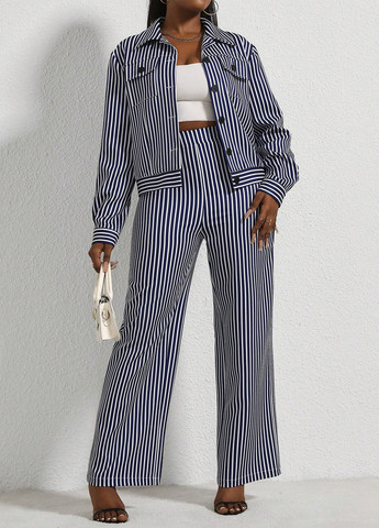 Костюм (куртка-рубашка, брюки) SHEIN (341484872)