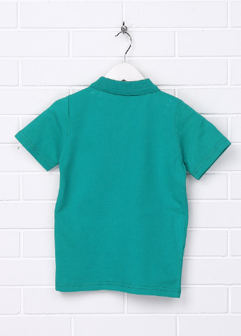 Темно-зеленая детская футболка-поло для мальчика Topolino с рисунком