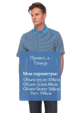 Темно-голубой футболка-поло для мужчин Greg Norman