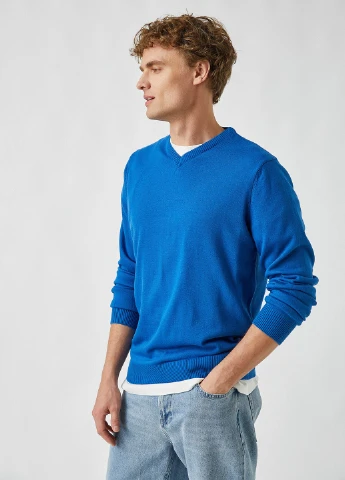 Синій демісезонний пуловер пуловер KOTON