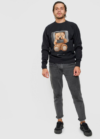 Черный свитшот мужской YAPPI рисунок (251424172)