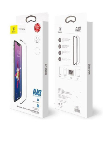 Защитное 4D стекло для iPhone Baseus чёрное
