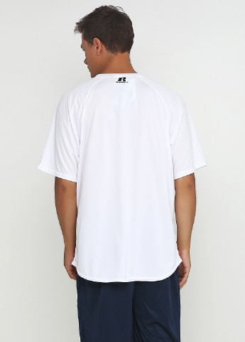 Белая летняя футболка с коротким рукавом Russell