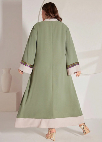 Зелена кежуал сукня а-силует SHEIN колор блок