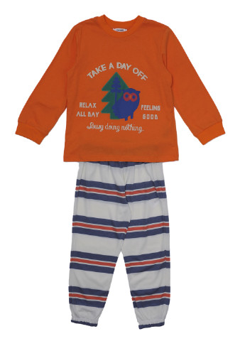 Оранжевая всесезон пижама (лонгслив, брюки) лонгслив + брюки Trendyol