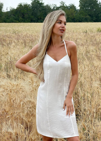 Білий кежуал сукня-комбінація romashka Ромашка однотонна