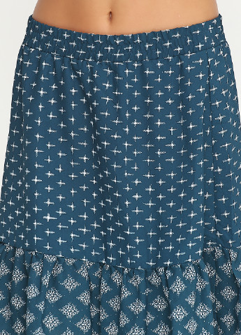 Темно-синяя кэжуал с рисунком юбка C&A миди