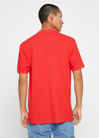 Светло-красная футболка-поло для мужчин KOTON однотонная