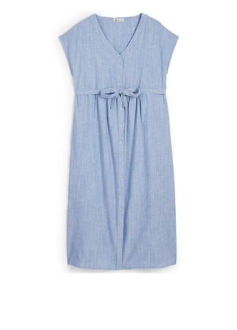 Голубое кэжуал платье для беременных C&A однотонное