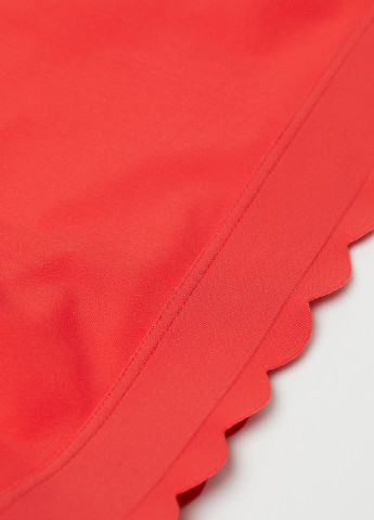 Купальний ліф H&M топ однотонний червоний пляжний поліамід