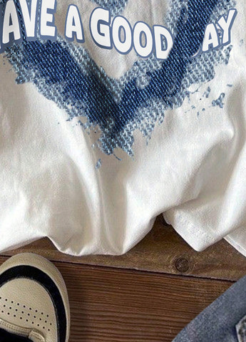 Біла літня футболка SHEIN