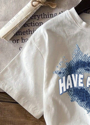 Біла літня футболка SHEIN