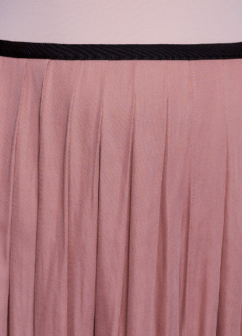 Розово-коричневая кэжуал однотонная юбка Oodji миди