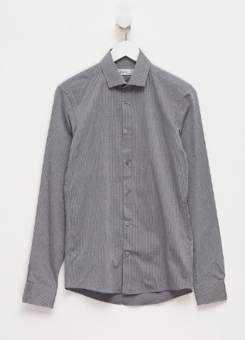 Серая кэжуал рубашка с геометрическим узором Primark