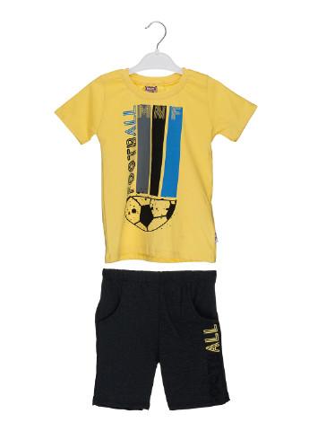 Жовтий літній комплект (футболка, шорти) Mini Fonte