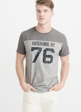 Серая футболка Abercrombie & Fitch