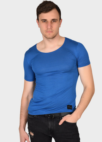 Синяя футболка мужская синяя размер м AAA