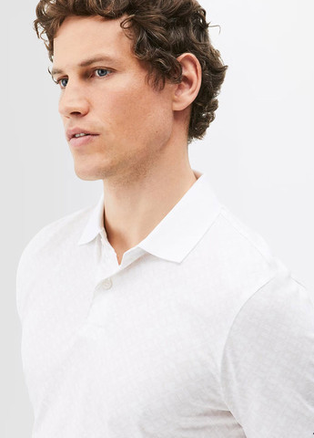 Белая футболка-поло для мужчин Tommy Hilfiger с логотипом