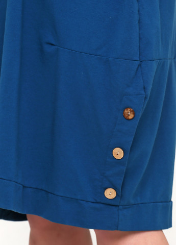 Темно-бирюзовое кэжуал платье оверсайз Made in Italy однотонное