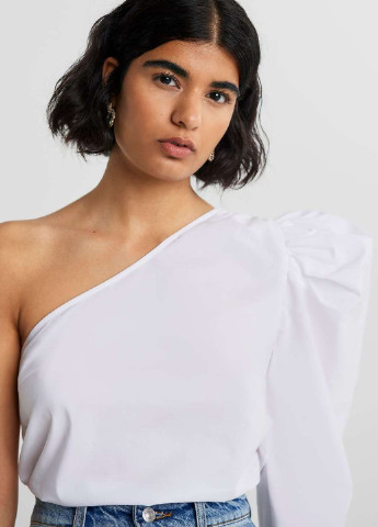 Белая демисезонная блуза Gina Tricot