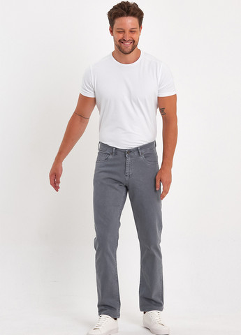 Серые демисезонные регюлар фит джинсы Trend Collection