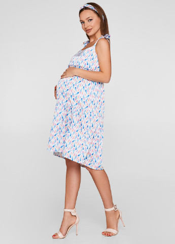 Летний женский сарафан для беременных и кормящих Lullababe с рисунком