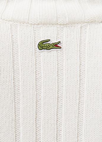 Белый демисезонный свитер Lacoste