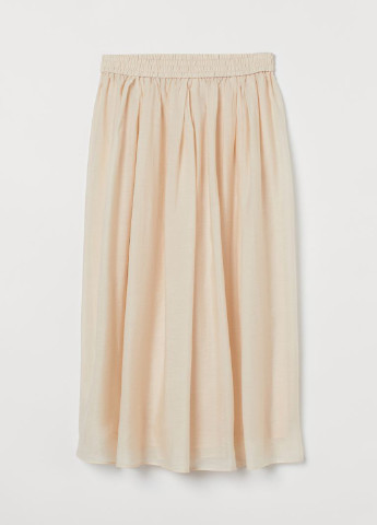 Светло-бежевая однотонная юбка H&M