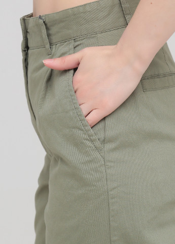 Светло-зеленые кэжуал демисезонные зауженные брюки Minimum