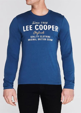 Темно-синий демисезонный кэжуал лонгслив Lee Cooper