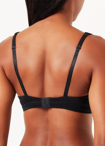 Чёрный бралетт бюстгальтер Emporio Armani без косточек полиамид