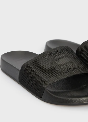 Черные шлепанцы G-Star Raw с логотипом