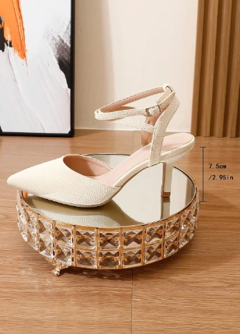 SHEIN Туфлі слінгбекі білий з натуральна шкіра, китай — літо (322833563)