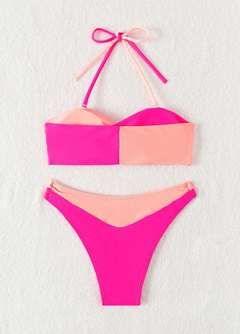 Комбінований літній купальник (ліф, трусики) бандо, роздільний SHEIN