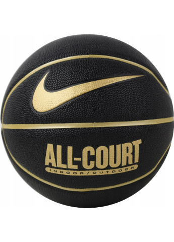 Мяч баскетбольный Everyday All Court 8P р. 7 Black/Metallic Gold/Black/Metallic Gold (N.100.4369.070.07) Nike (253677677)