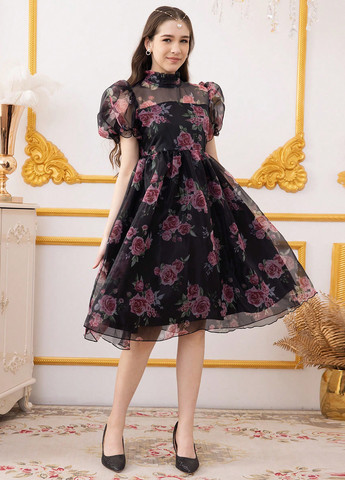 Чорна сукня SHEIN (367802765)