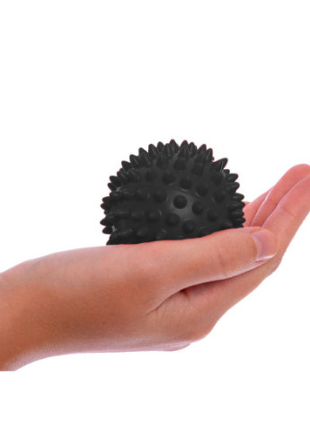 Масажний м'ячик 7.5 см жорсткий чорний (PVC) для міофасціального релізу і самомасажу EFTNS75BK EasyFit (243205413)