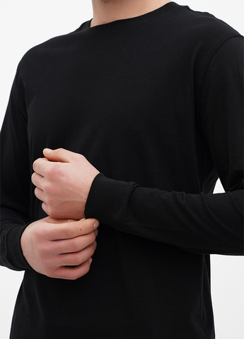 Лонгслів Boohoo однотонний чорний кежуали бавовна