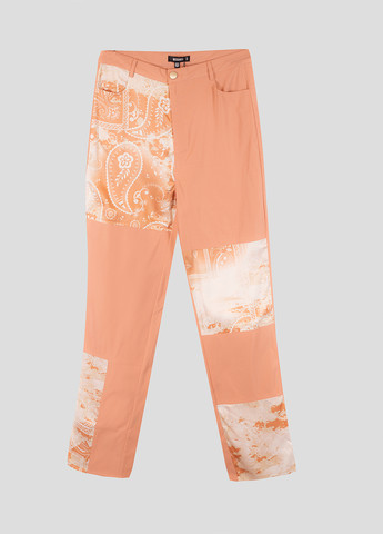 Персиковые кэжуал летние прямые брюки Missguided