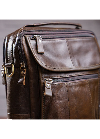 Чоловіча шкіряна сумка 24х25х6,5 см Vintage (229461241)