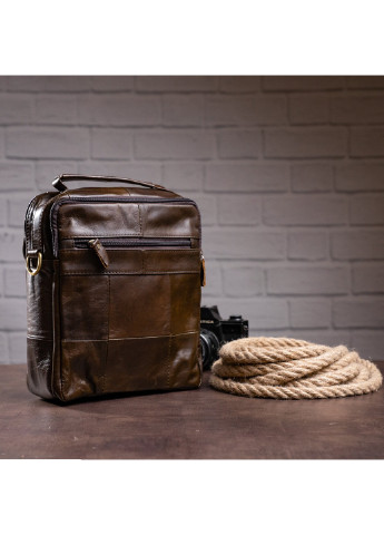 Чоловіча шкіряна сумка 24х25х6,5 см Vintage (229461241)