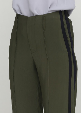 Оливково-зеленые кэжуал летние прямые брюки Zara