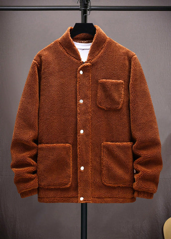 Коричнева зимня куртка SHEIN