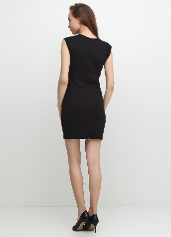 Черное кэжуал платье Even & Odd с абстрактным узором