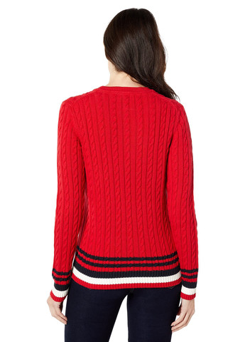 Красный зимний свитер джемпер Tommy Hilfiger