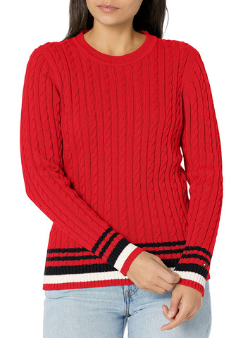 Красный зимний свитер джемпер Tommy Hilfiger