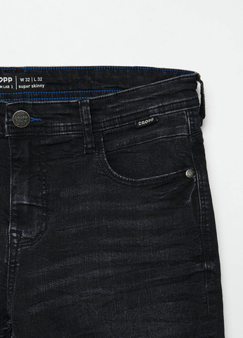 Графитовые демисезонные скинни джинсы Cropp