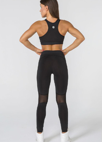 Черные демисезонные женские спортивные леггинсы для фитнеса (8186) m m Radical